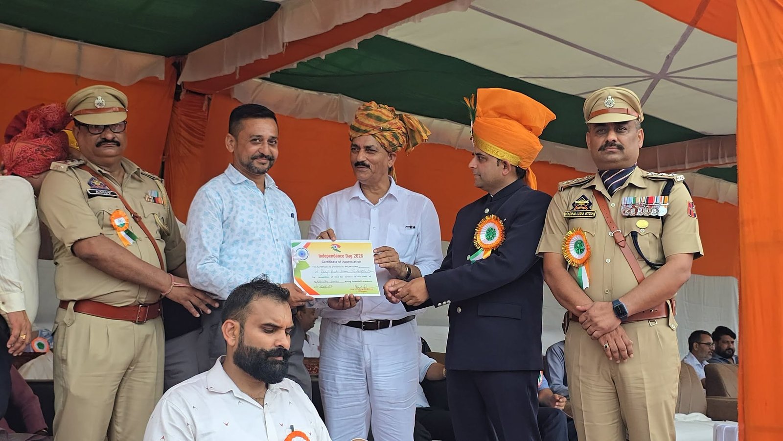 स्वतंत्रता दिवस पर श्री भारत भूषण शर्मा